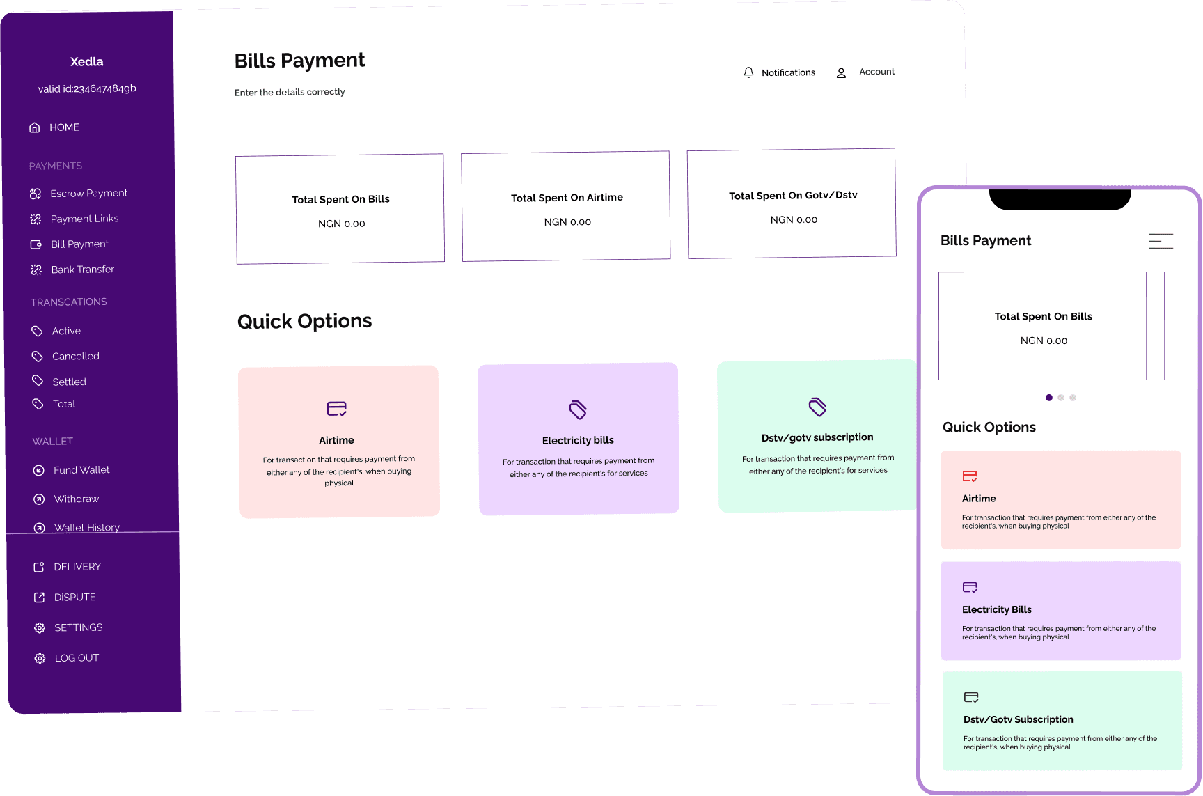 Xedla allows you to safely and securely manage your financial transactions on the go.